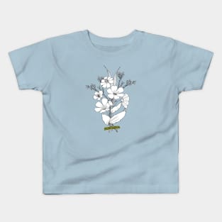 Sketched flower bouquet Kids T-Shirt